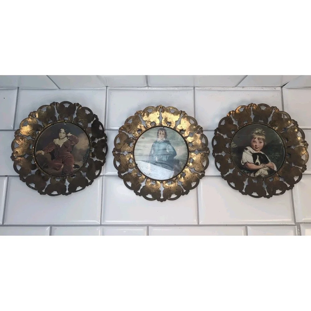 3 Vintage Brass Butterfly 6